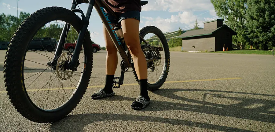 Mountain Biking with Crocs