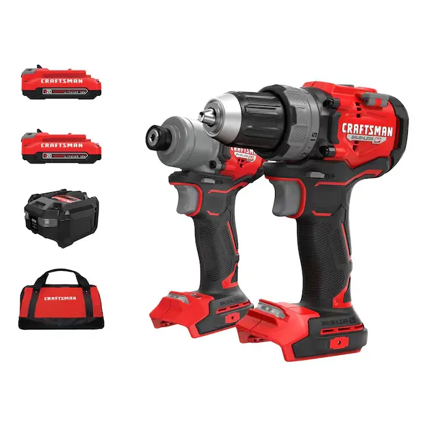 CRAFTSMAN V20 RP 20-volt Max 2-Tool Brushless Power Tool Combo Kit with Soft Case