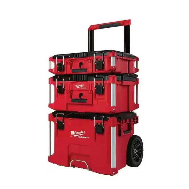 Milwaukee PACKOUT 22 in. Rolling Tool Box, 22 in. Large Tool Box and 22 in. Medium Tool Box ProSystem Low Profile Handle