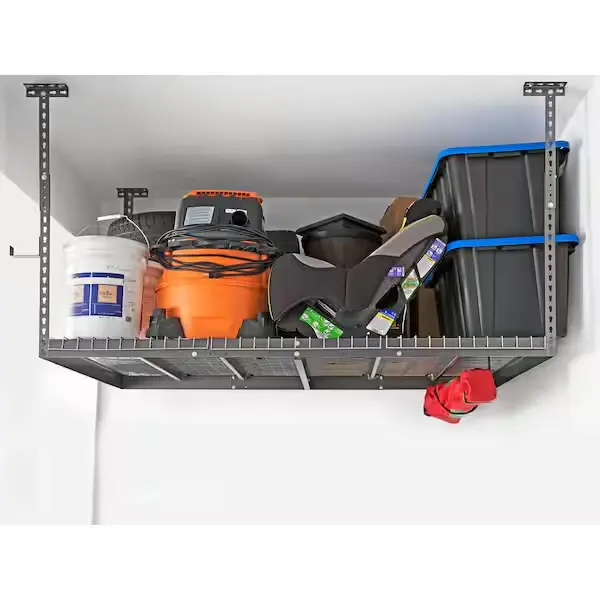 NewAge Products VersaRac Gray Adjustable Steel Overhead Garage Storage Rack