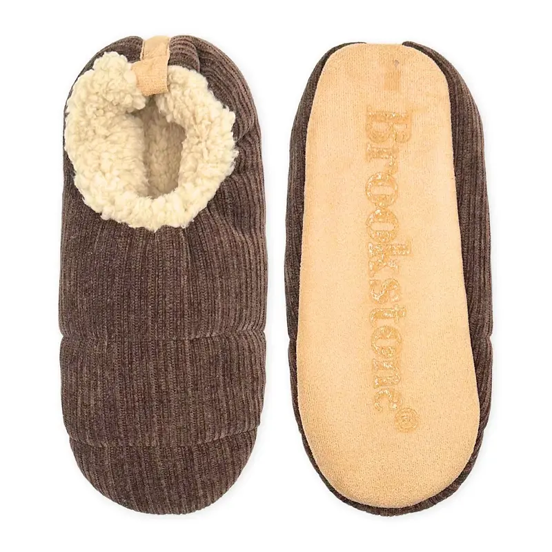 Brookstone Men's Slipper Socks with Non-Skid Soles