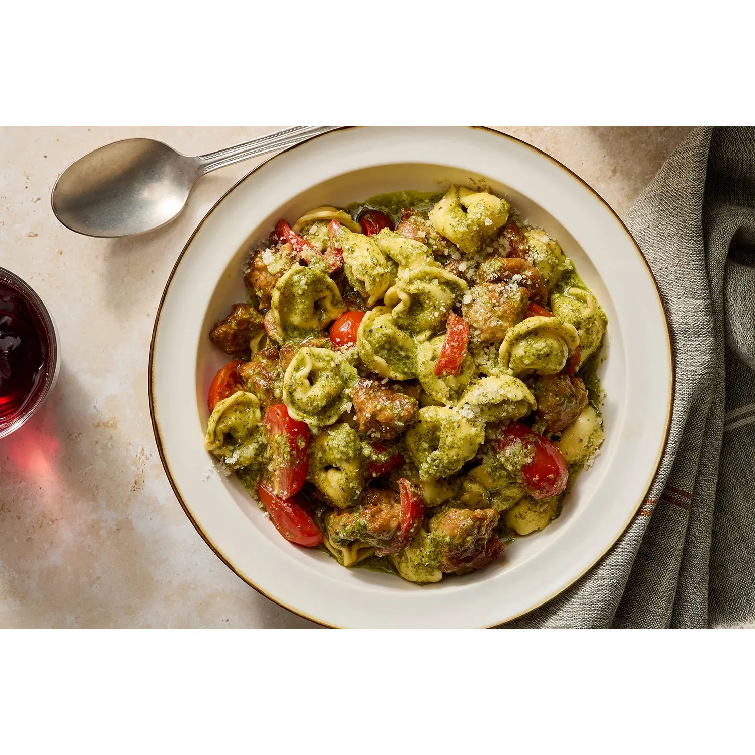 Italian Sausage & Pesto Tortellini