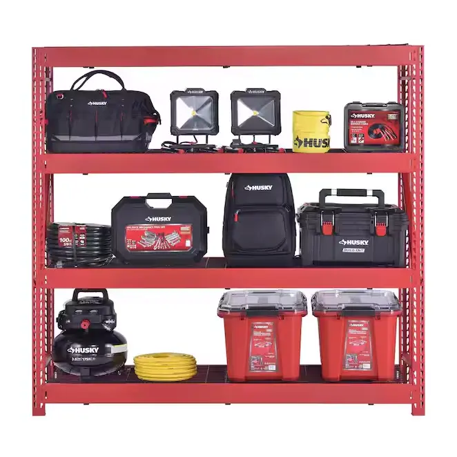 Husky 4-Shelf Metal Industrial Duty Freestanding Garage Storage Shelving Unit