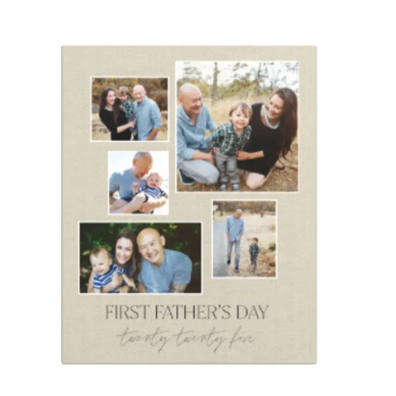 First Father's Day Canvas Print by MegTed