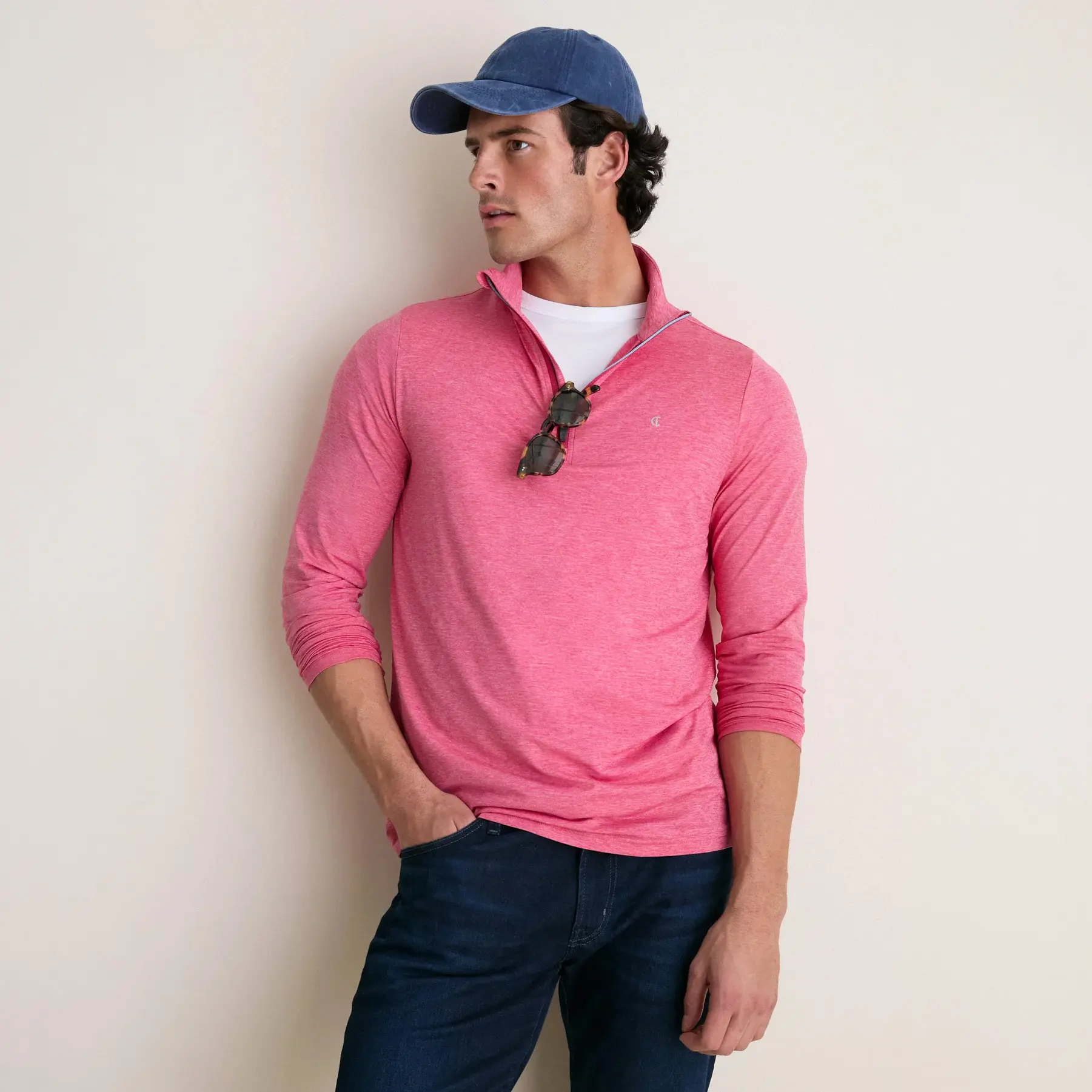 Criquet Heathered Red Featherweight Performance Pullover