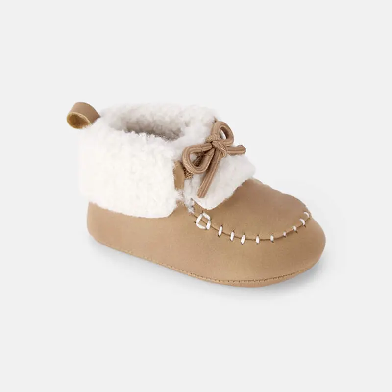 Baby Boy Teddy Fleece Moccasin Boots